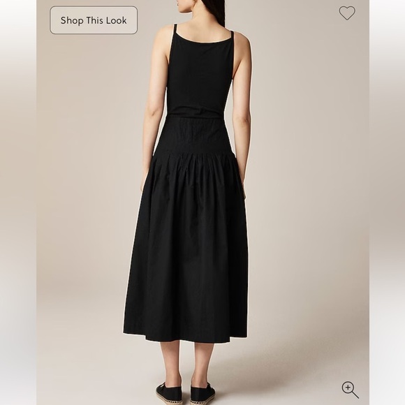 NWT J Crew pintuck mixy dress in Black - Picture 4 of 10